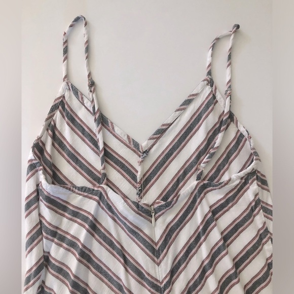 VOLCOM ~ Stripe Dress - gray . red . pink . white XS - Picture 6 of 6